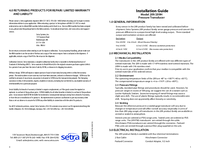 Thumbnail of document Manual - 209 Gauge Pressure Transducer